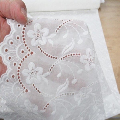 刺繍綿レース・112m 綿 麻 無地・刺繍・ストライプ・ローン・ガーゼ等 | ドウモト商店通販